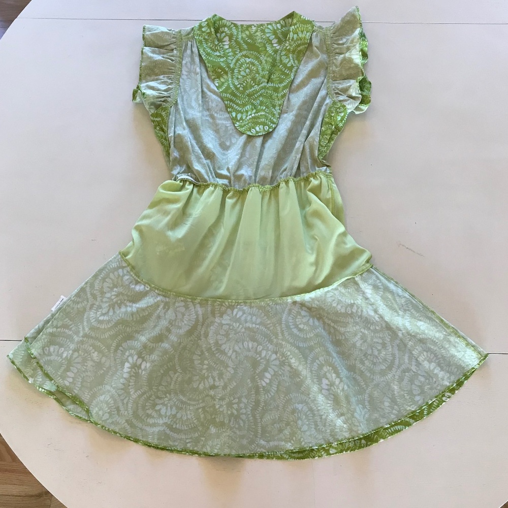 🆕 MARIE OLIVER RUFFLE FLUTTER SLEEVE 100% COTTON FIONA DRESS - Picture 8 of 10